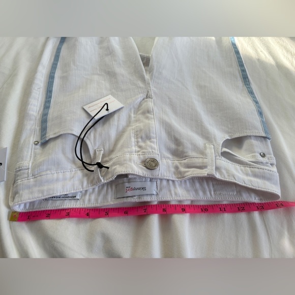 New Skinny Girl Women's Jeans Skinny Ankle Jeans White Denim W/ Blue Stripe 26/2 - Picture 5 of 12
